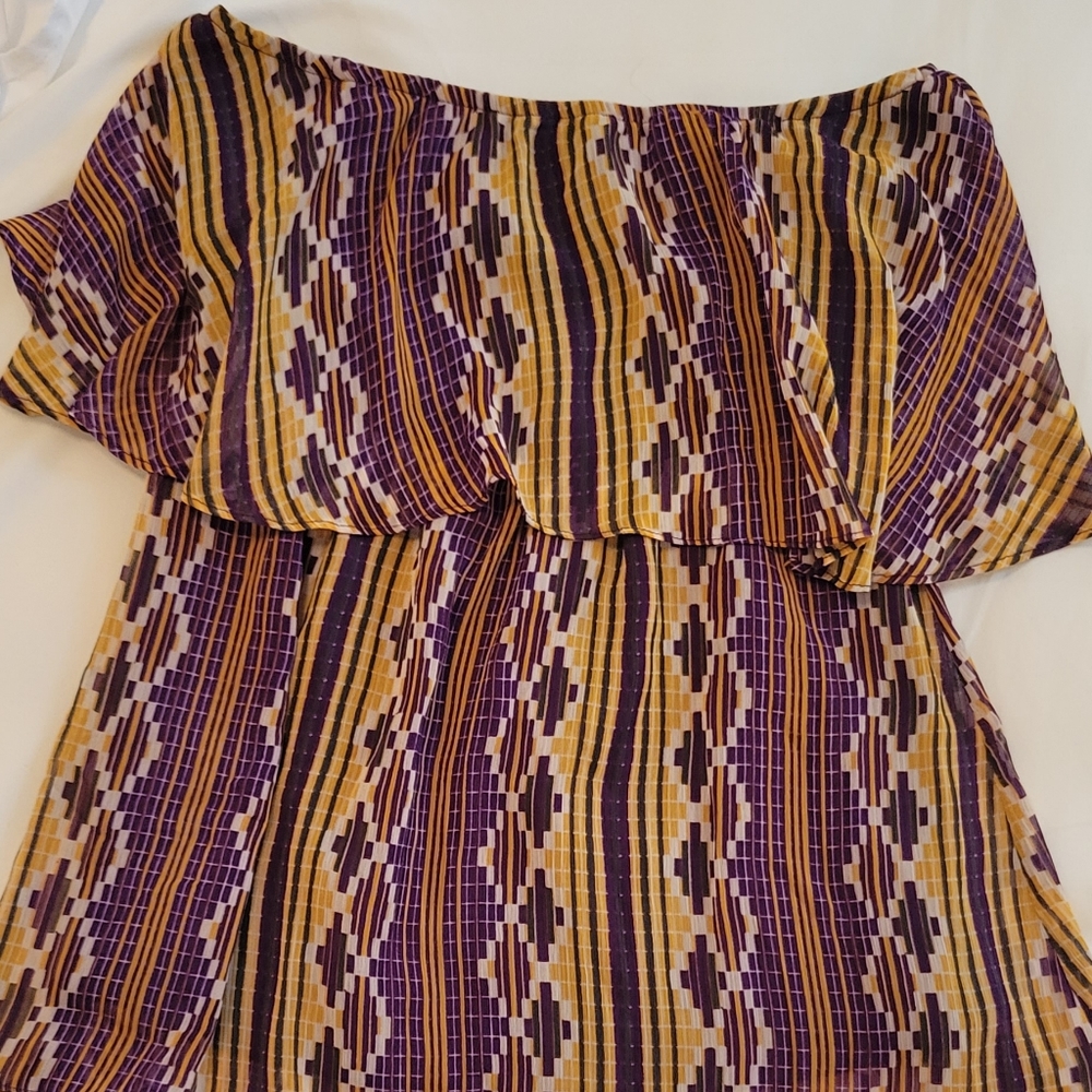Judith March LSU color strapless top